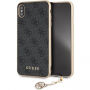 Guess Charms Hard case kryt pre iPhone XS Max – sivá