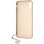 Guess Charms Hard case kryt pre iPhone XS Max – sivá