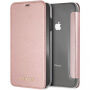 Guess PU Leather Book Case Iridescent puzdro pre iPhone XS Max – ružovo-zlatá