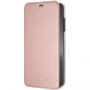 Guess PU Leather Book Case Iridescent puzdro pre iPhone XS Max – ružovo-zlatá