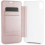 Guess PU Leather Book Case Iridescent puzdro pre iPhone XS Max – ružovo-zlatá