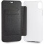 Guess PU Leather Book Case Iridescent puzdro pre iPhone XR – čierna