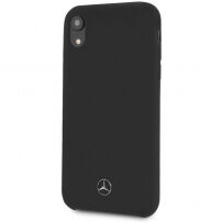 Mercedes Silicon/Fiber case Lining kryt pre iPhone XR – čierna