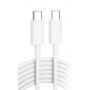 Dátový a nabíjací kábel USB-C / USB-C pre iPhone / iPad / MacBook / AirPods - 2 m - biely