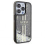 Guess Liquid Glitter Gold Stripe kryt na iPhone 15 Pro Max - šedý