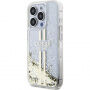 Guess Liquid Glitter Gold Stripe kryt na iPhone 13 Pro Max - číry