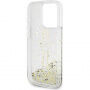 Guess Liquid Glitter Gold Stripe kryt na iPhone 13 Pro Max - číry