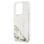 Guess Liquid Glitter Gold Stripe kryt na iPhone 15 Pro Max - číry