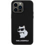 Karl Lagerfeld Choupette NFT silikónový kryt na iPhone 15 Pro Max - čierny
