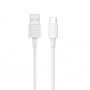 Wiwu Wi-C007 rýchlonabíjací a dátový kábel USB-A/USB-C na iPhone/iPad/MacBook/AirPods - 1,2 m - biely