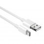 Wiwu Wi-C007 rýchlonabíjací a dátový kábel USB-A/USB-C na iPhone/iPad/MacBook/AirPods - 1,2 m - biely
