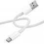 Wiwu Wi-C007 rýchlonabíjací a dátový kábel USB-A/USB-C na iPhone/iPad/MacBook/AirPods - 1,2 m - biely