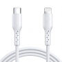 JOYROOM SA26-CL3 nabíjací a dátový kábel 30W USB-C/Lightning na iPhone/iPad/iPod/ AirPods - 2 m - biely