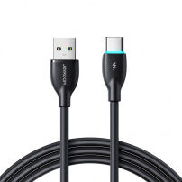 JOYROOM S-A30 Star-Ring Series nabíjací a dátový kábel USB-A/USB-C na iPhone/iPad/AirPods - 1 m - čierny