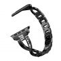 Kovový remienok posiaty kamienkami na Apple Watch 41 mm / 40 mm / 38 mm - čierny