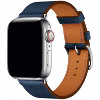 Kožený remienok na Apple Watch 41 mm / 40 mm / 38 mm - tmavomodrý