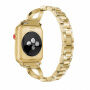 Kovový remienok posádzaný kamienkami pre Apple Watch Ultra 49mm / 46mm / 45mm / 44mm / 42mm - zlatý