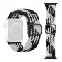 Remienok s vrkočovým vzorom pre Apple Watch Ultra 49mm / 46mm / 45mm / 44mm / 42mm - bielo-čierny