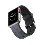 Silikónový remienok so sivým vzorom pre Apple Watch 42mm / 41mm / 40mm / 38mm - čierny