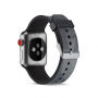 Silikónový remienok so sivým vzorom pre Apple Watch 42mm / 41mm / 40mm / 38mm - čierny