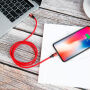 BASEUS lightning/USB-C kábel pre iPhone – 2 m – červená