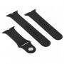 Silikónový remienok s kratšou a dlhšou prackou pre Apple Watch Ultra 49mm / 46mm / 45mm / 44mm / 42mm - čierny