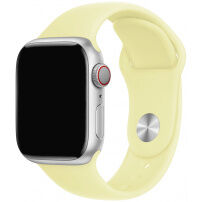 Silikónový remienok s kratšou a dlhšou prackou pre Apple Watch Ultra 49mm / 46mm / 45mm / 44mm / 42mm - svetlo žltý