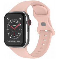 Silikónový remienok s motýlikovou prackou pre Apple Watch 42mm / 41mm / 40mm / 38mm - staroružový