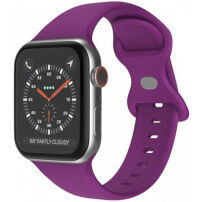 Silikónový remienok s motýlikovou prackou pre Apple Watch 42mm / 41mm / 40mm / 38mm - fialový