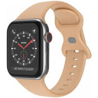 Silikónový remienok s motýlikovou prackou pre Apple Watch Ultra 49mm / 46mm / 45mm / 44mm / 42mm - pieskový