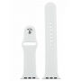 Silikónový remienok s puzdrom s tvrdeným sklom pre Apple Watch 38mm - biely