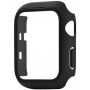 Silikónový remienok s puzdrom s tvrdeným sklom pre Apple Watch 42mm - čierny