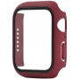 Silikónový remienok s puzdrom s tvrdeným sklom pre Apple Watch 41mm / 40mm - vínový