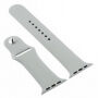 Silikónový remienok s puzdrom s tvrdeným sklom pre Apple Watch 45mm / 44mm - svetlosivý