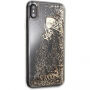 Guess Glitter Case Hearts kryt pre iPhone XS Max – zlatá
