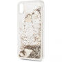 Guess Glitter Case Hearts kryt pre iPhone XS Max – zlatá