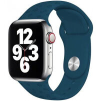 Silikónový remienok so vzorom labiek pre Apple Watch Ultra 49mm / 46mm / 45mm / 44mm / 42mm - tmavomodrý