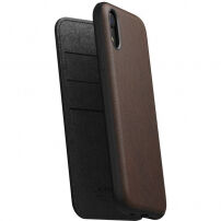 Nomad Folio Leather case puzdro pre Apple iPhone XR – hnedá