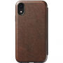 Nomad Folio Leather case puzdro pre Apple iPhone XR – hnedá
