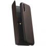 Nomad Folio Leather Tri-Fold puzdro pre Apple iPhone XR – hnedá