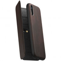 Nomad Folio Leather Tri-Fold puzdro pre Apple iPhone XR – hnedá