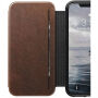 Nomad Folio Leather Tri-Fold puzdro pre Apple iPhone XR – hnedá