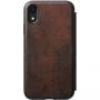 Nomad Folio Leather Tri-Fold puzdro pre Apple iPhone XR – hnedá