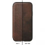 Nomad Folio Leather Tri-Fold puzdro pre Apple iPhone XR – hnedá