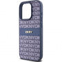 DKNY Repeat Pattern Tonal Stripe kryt na iPhone 14 Pro Max - tmavomodrý