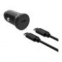 FIXED set autonabíjačky PD 20 W USB-C s USB-C / USB-C káblom - 1 m - čierny