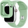 Silikónový remienok so silikónovým puzdrom na Apple Watch 41 mm / 40 mm - zelený