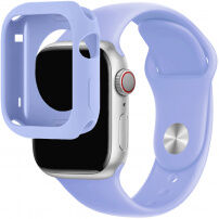 Silikónový remienok so silikónovým puzdrom na Apple Watch 41 mm / 40 mm - fialový