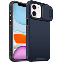Matný kryt s posuvnou krytkou kamery na iPhone 11 - tmavomodrý
