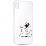 Karl Lagerfeld Fun Choupette No Rope Hard Case kryt pre iPhone XS Max – číry